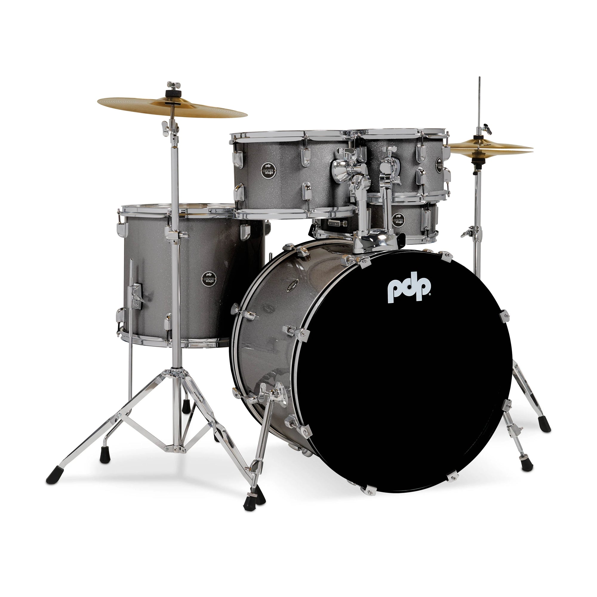 PDP Center Stage 5-piece Complete Drum Kit - Silver Sparkle