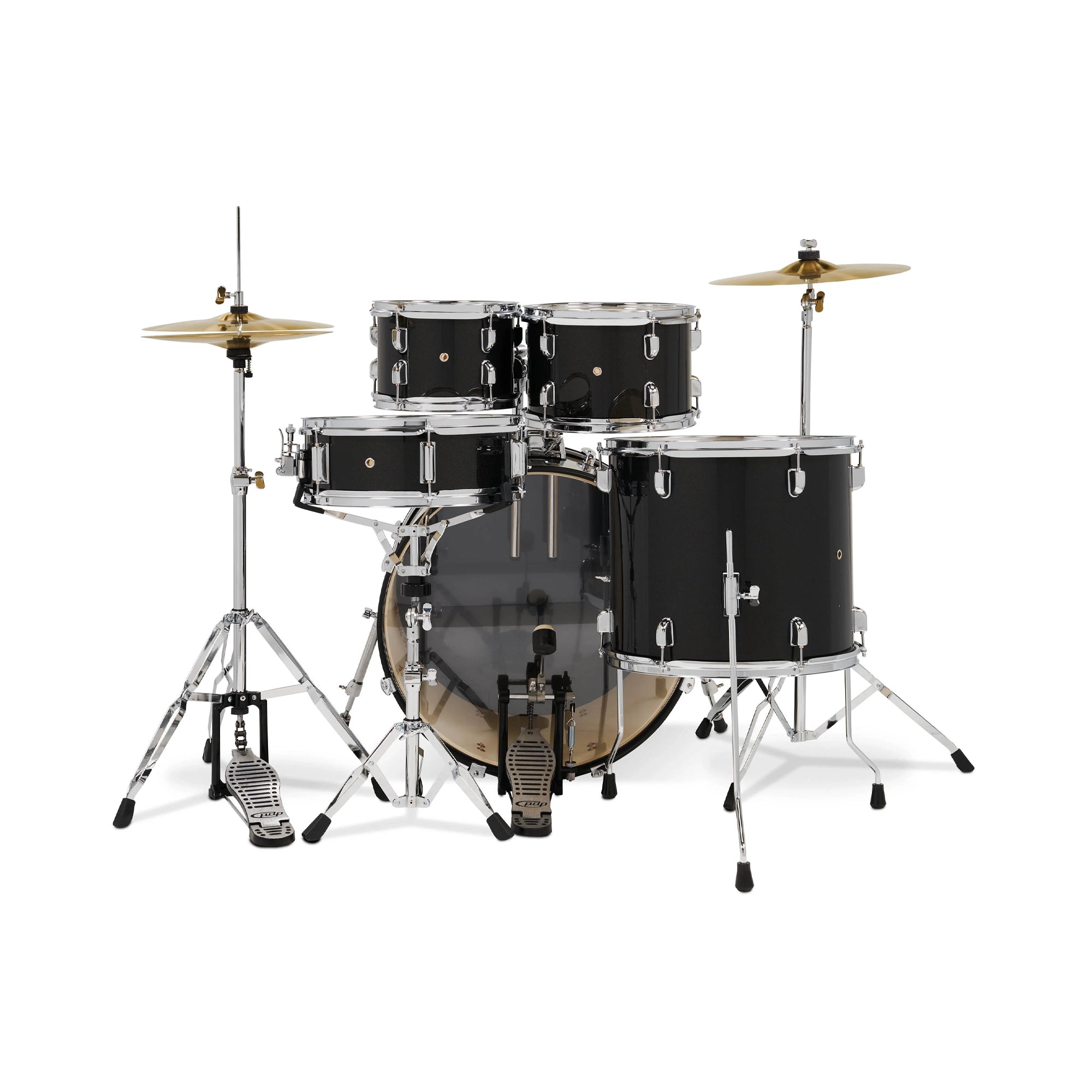 PDP Center Stage 5-piece Complete Drum Set with Cymbals - Iridescent Black Sparkle