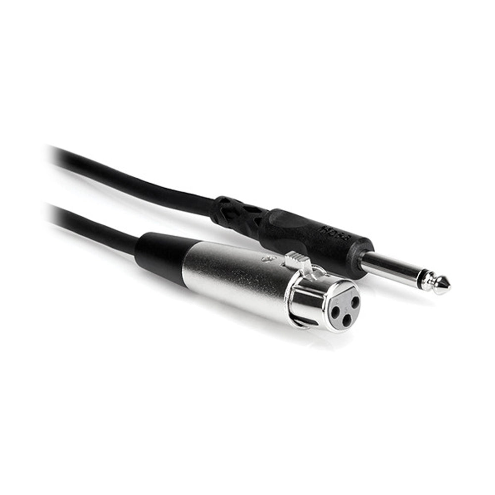 Hosa PXF-110 XLR Female to 1/4 inch TS Male Unbalanced Interconnect Cable - 10 foot