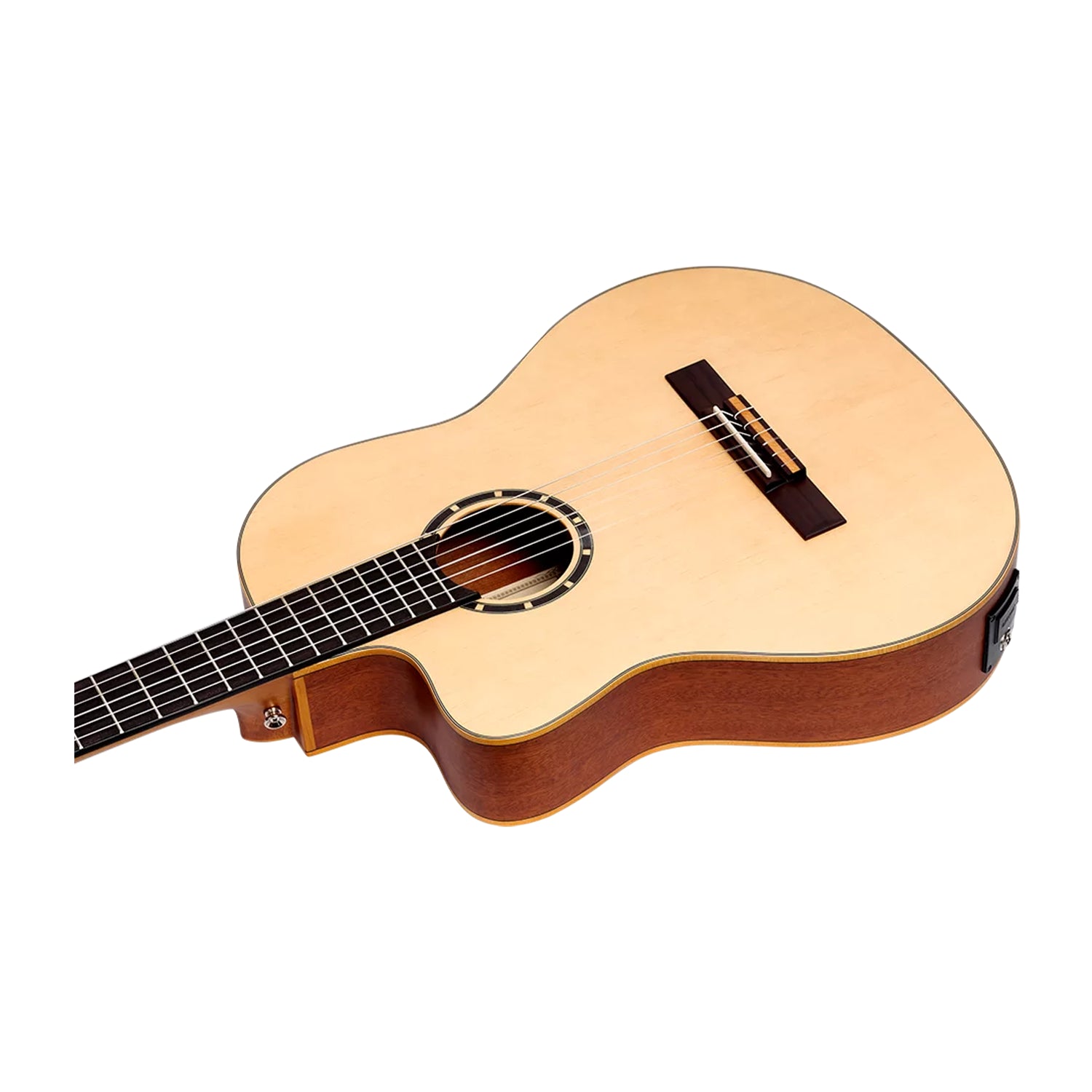 Ortega Family Series Rce125sn-L Thinline Acoustic/Electric Classical Guitar - Natural Matte