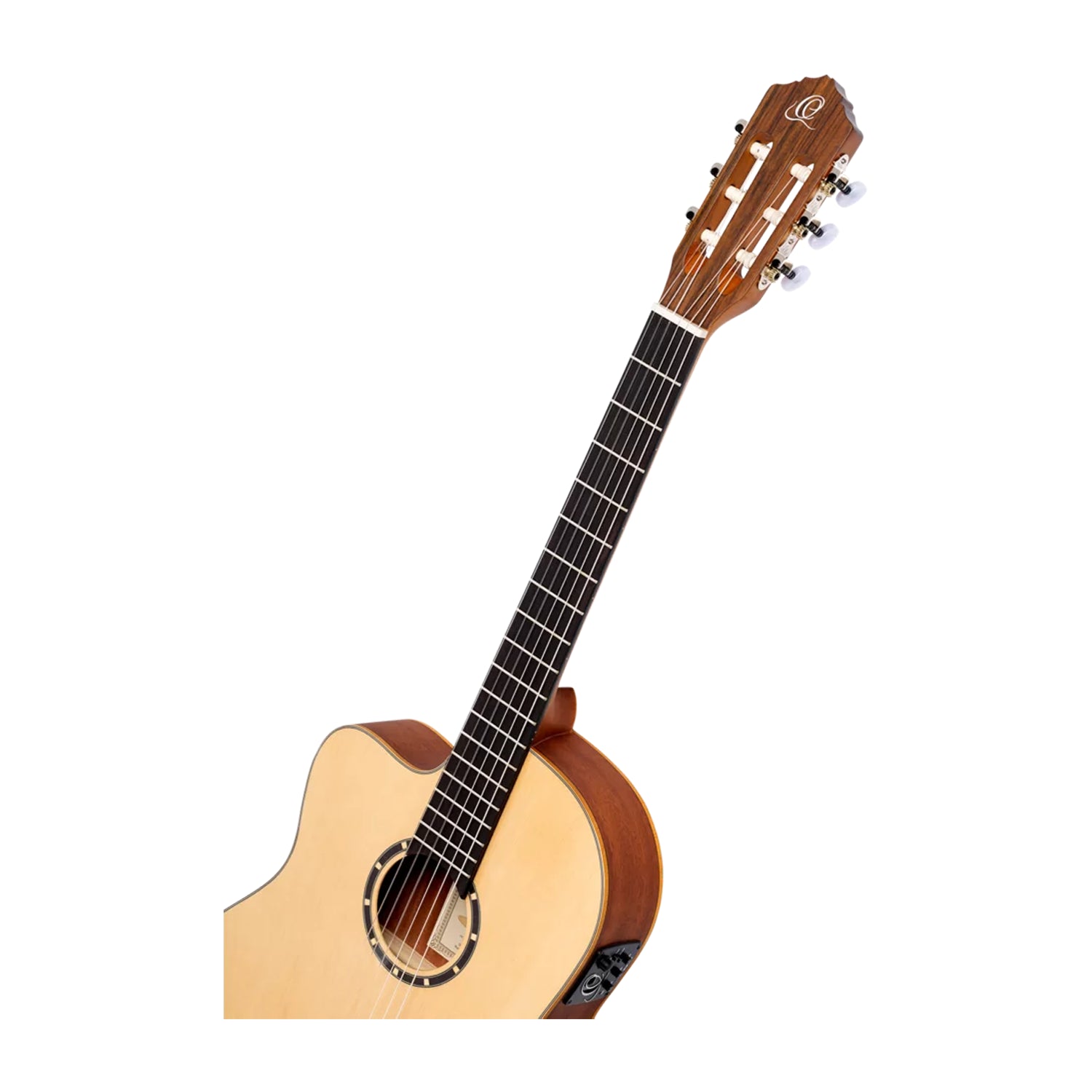 Ortega Family Series Rce125sn-L Thinline Acoustic/Electric Classical Guitar - Natural Matte