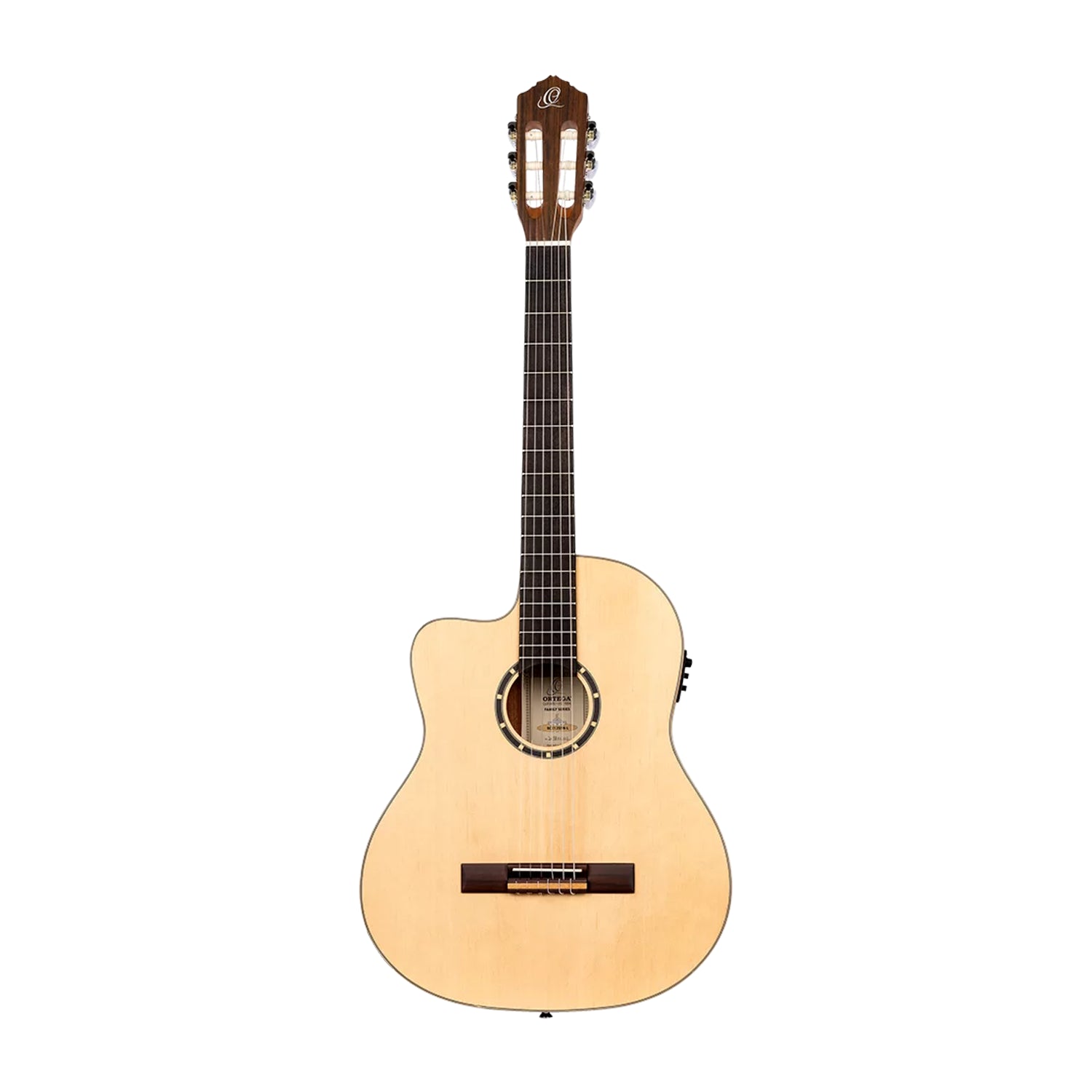 Ortega Family Series Rce125sn-L Thinline Acoustic/Electric Classical Guitar - Natural Matte