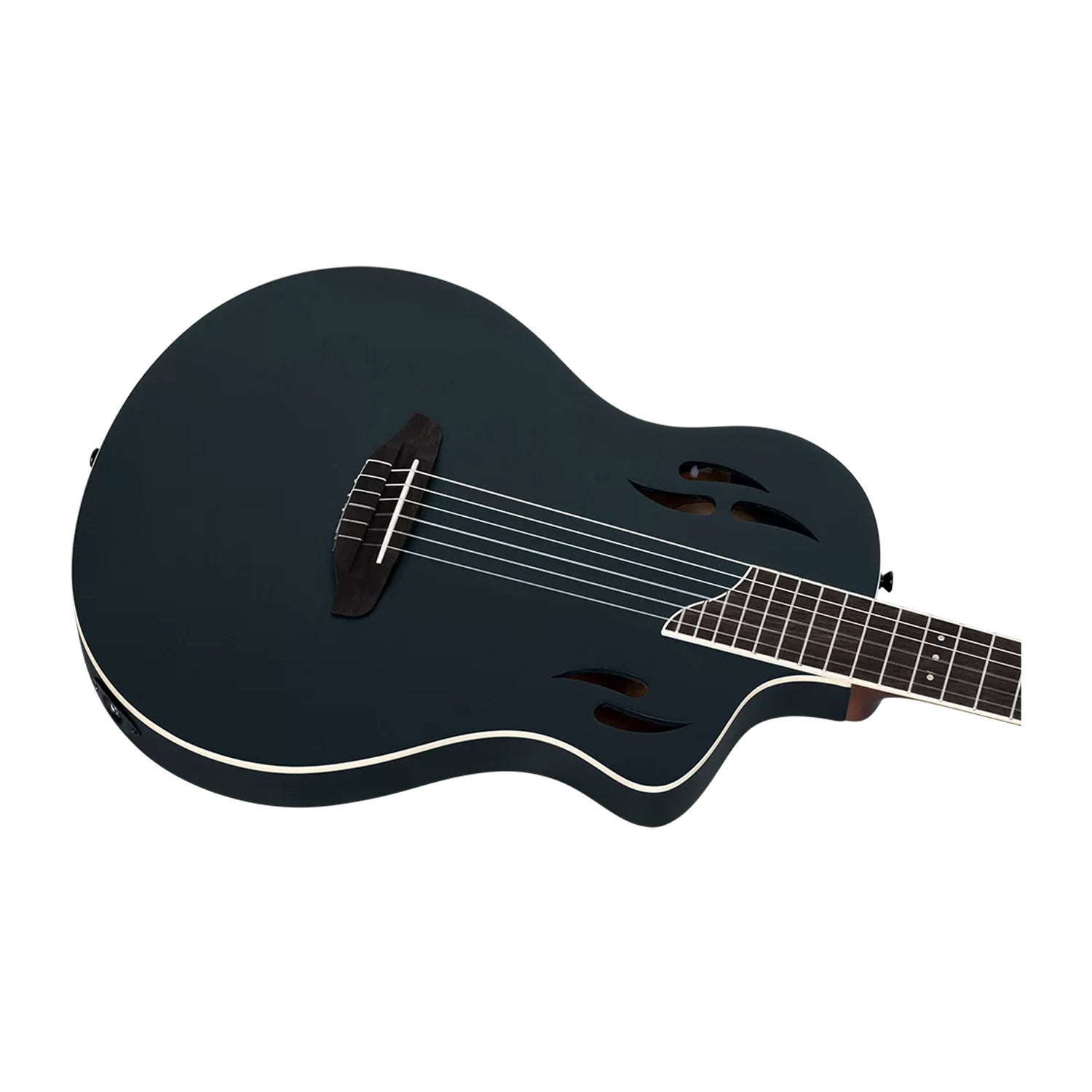 Ortega Tourplayer Electric Nylon String Guitar - Satin Black