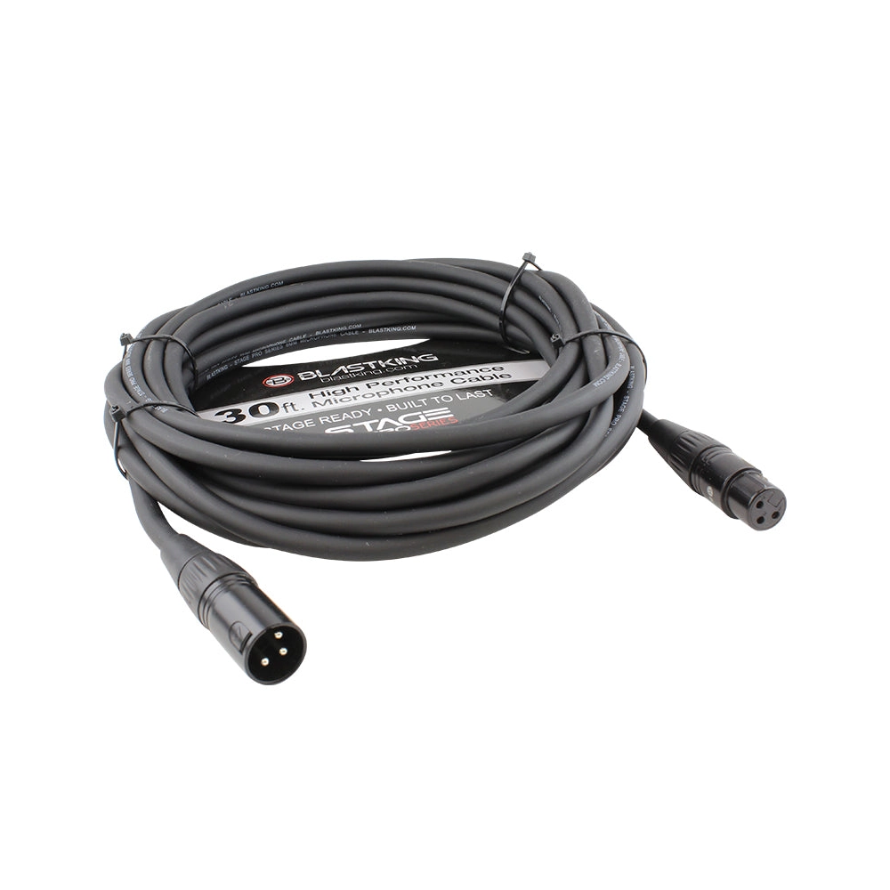 Blastking XLR Male to XLR Female 30 Ft. Microphone Cable - SP30XLR