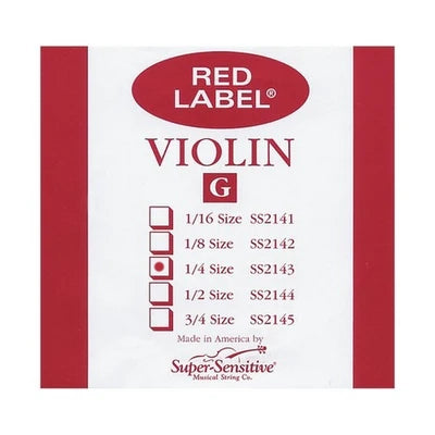 Super Sensitive Red Label G Violin String For 1/4