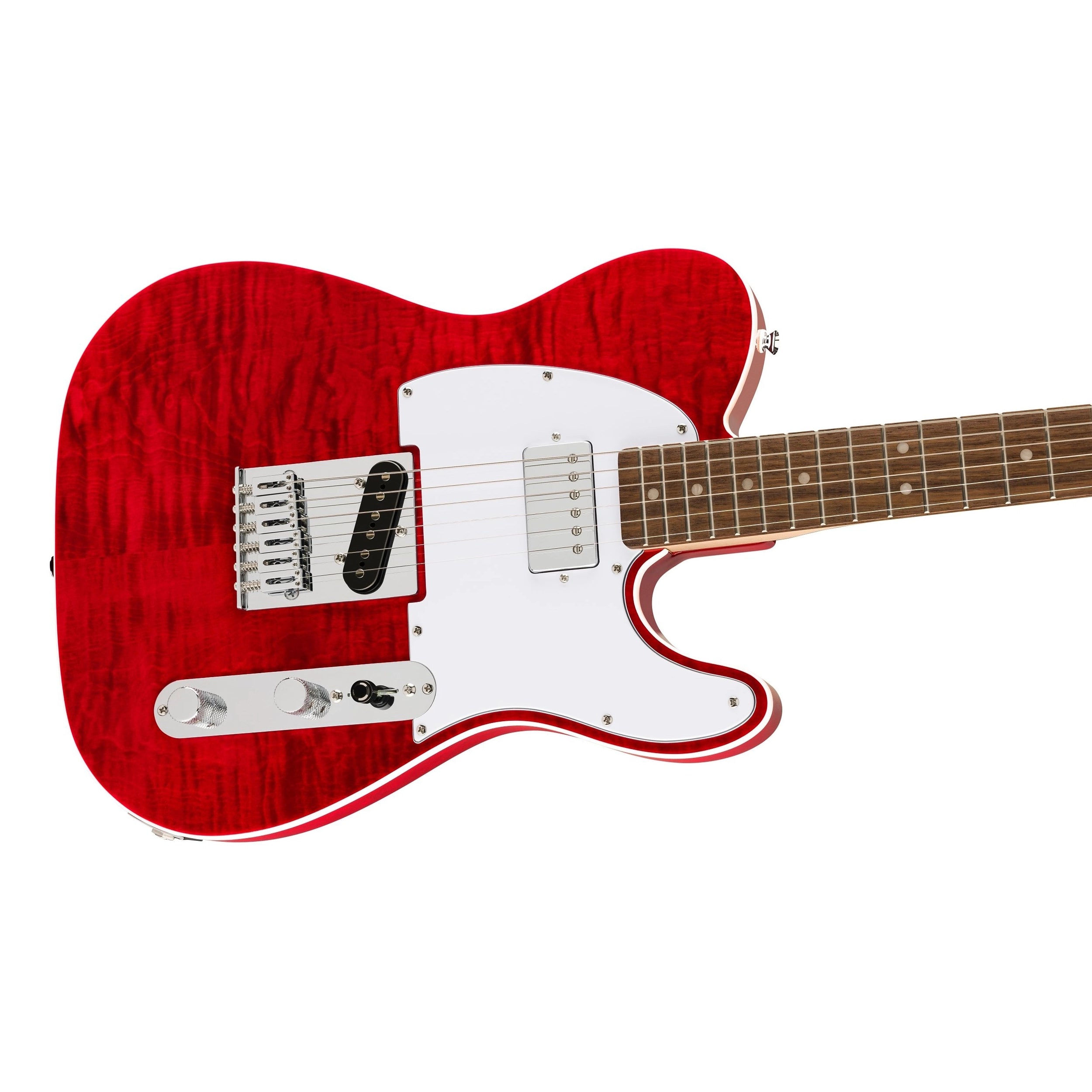 Squier Affinity Series Telecaster Electric Guitar - Crimson Red Transparent