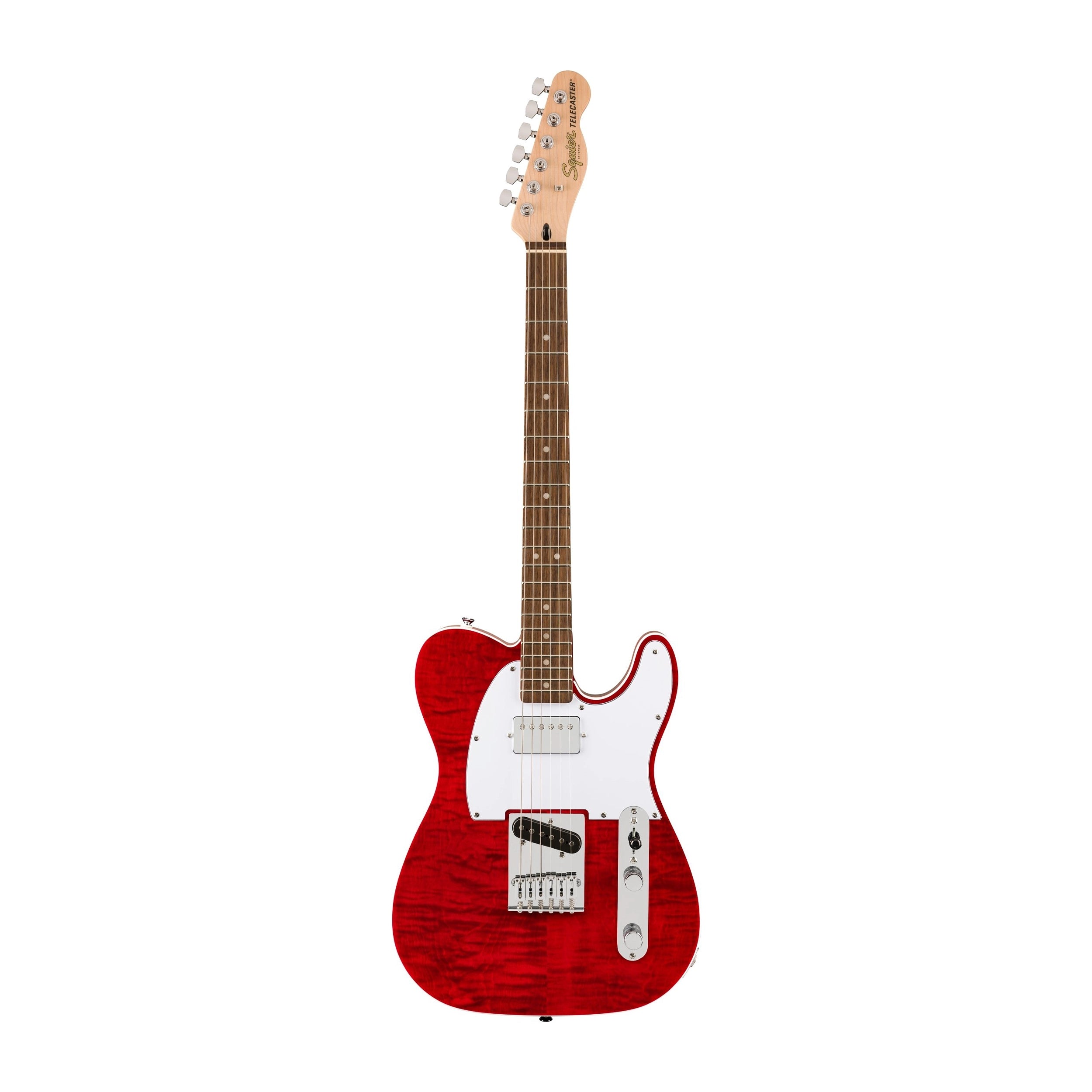 Squier Affinity Series Telecaster Electric Guitar - Crimson Red Transparent