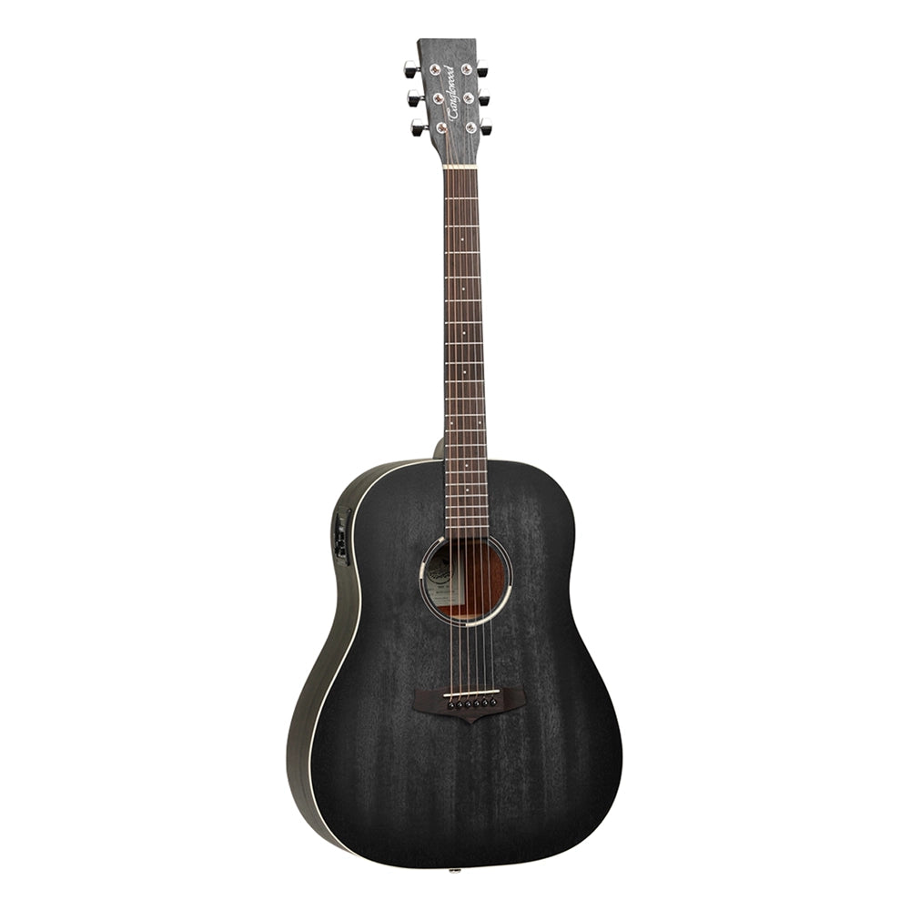 Tanglewood Blackbird Dreadnought Electric Acoustic Guitar Smokestack Black Satin