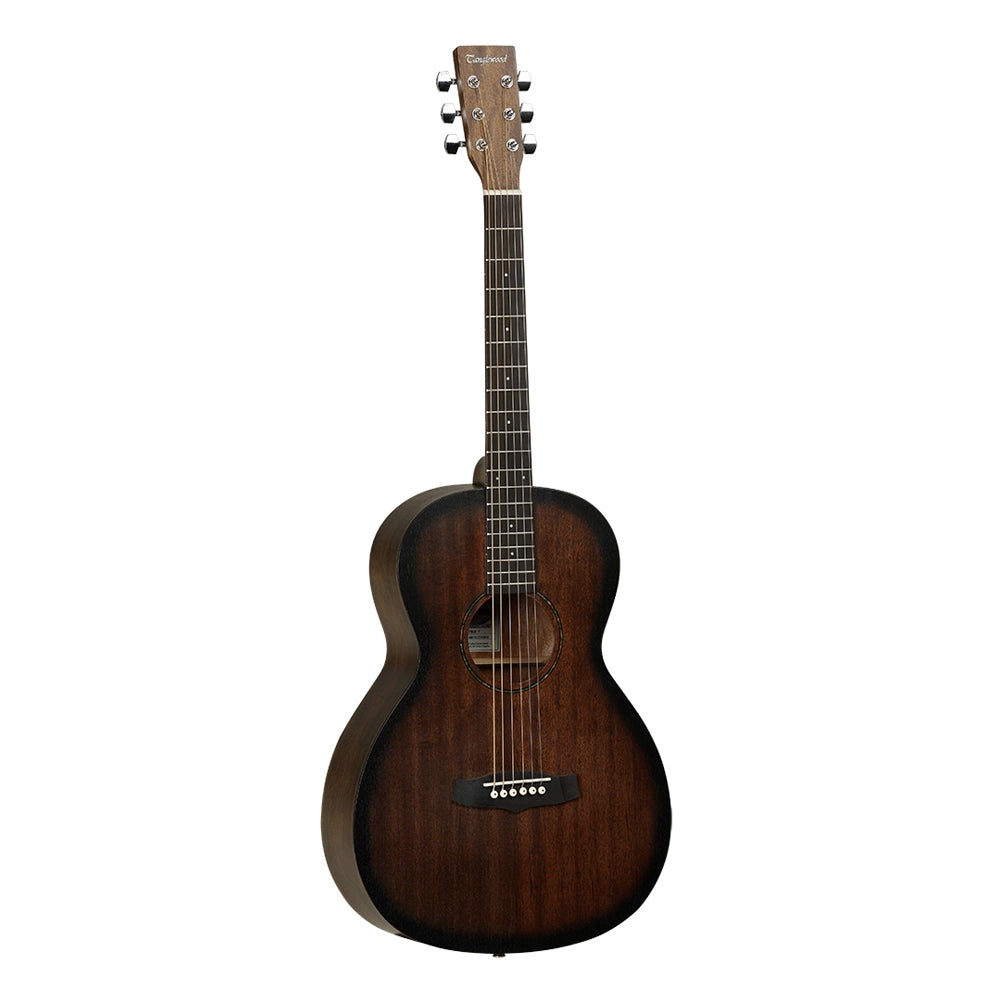 Tanglewood Crossroads Parlor Acoustic Guitar - Whiskey Barrel Burst Satin