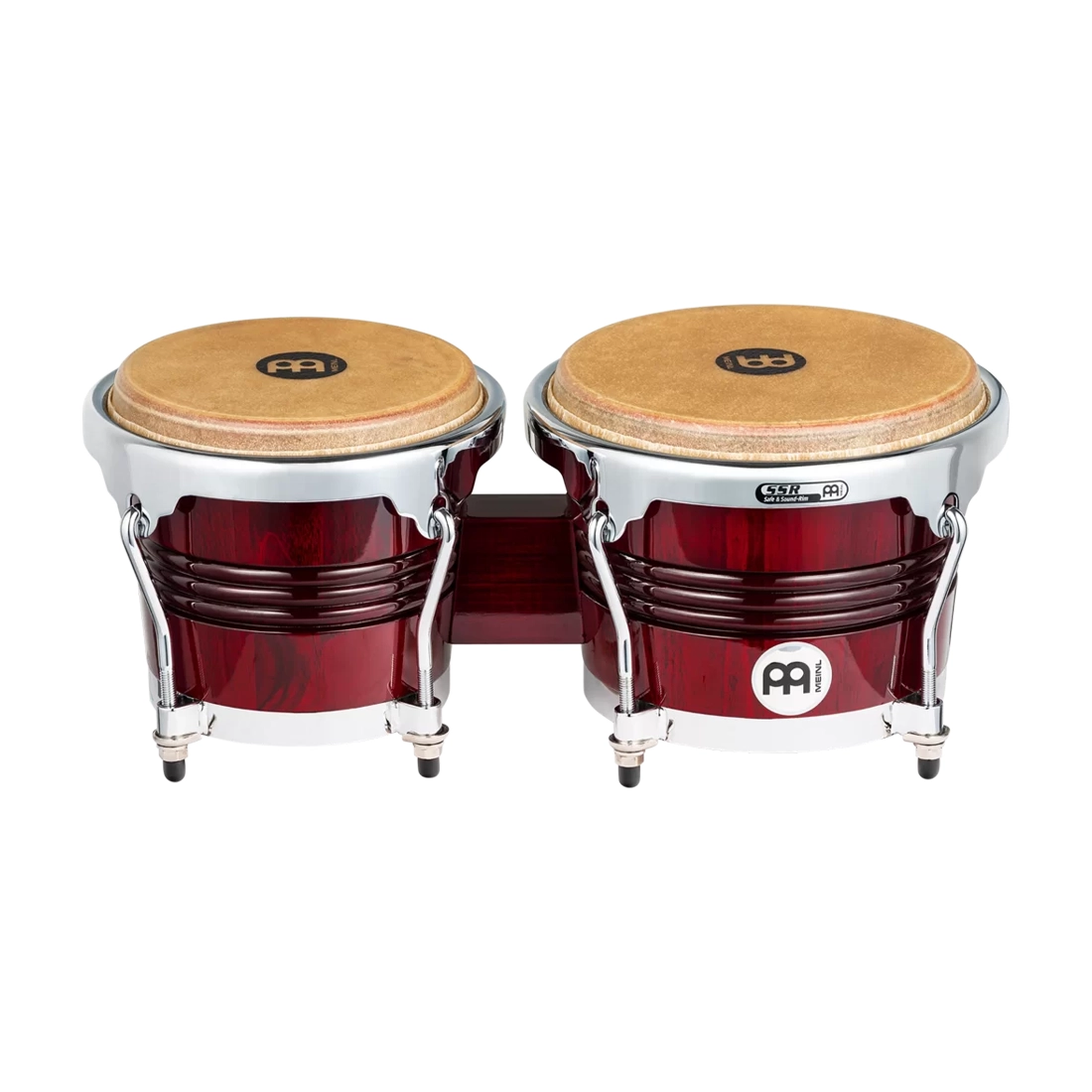 Meinl Percussion Marathon Exclusive Bongos 6.75" And 8" Pine Bongos  - Wine Red