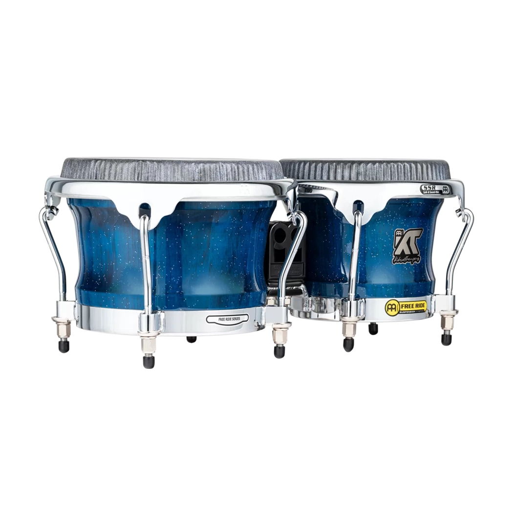 Meinl Percussion Artist Series William Kachiro Thompson 7" & 8.5" Pine Bongos - Blue Wave