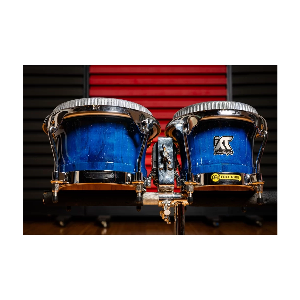 Meinl Percussion Artist Series William Kachiro Thompson 7" & 8.5" Pine Bongos - Blue Wave