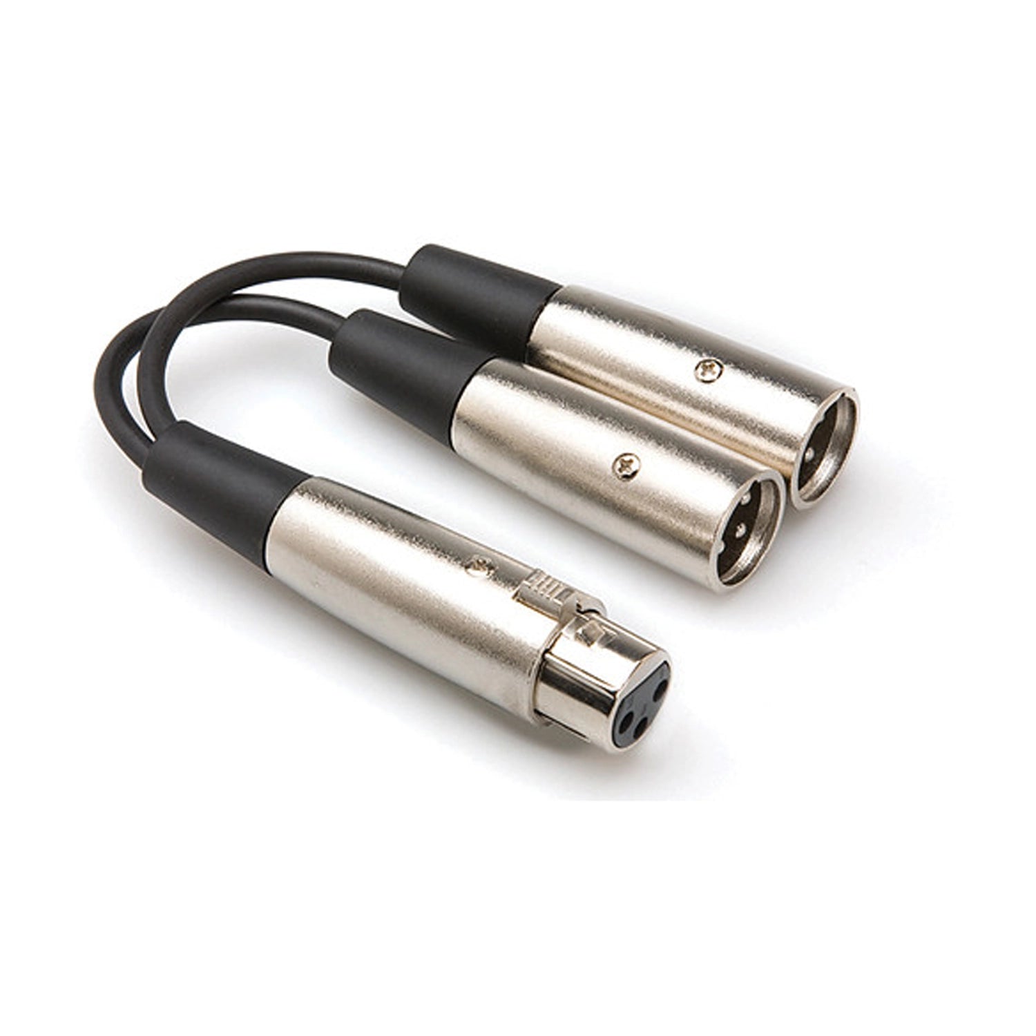 Hosa YXM-101.5 Y Cable - XLR Female to Dual XLR Male - 1.5 foot