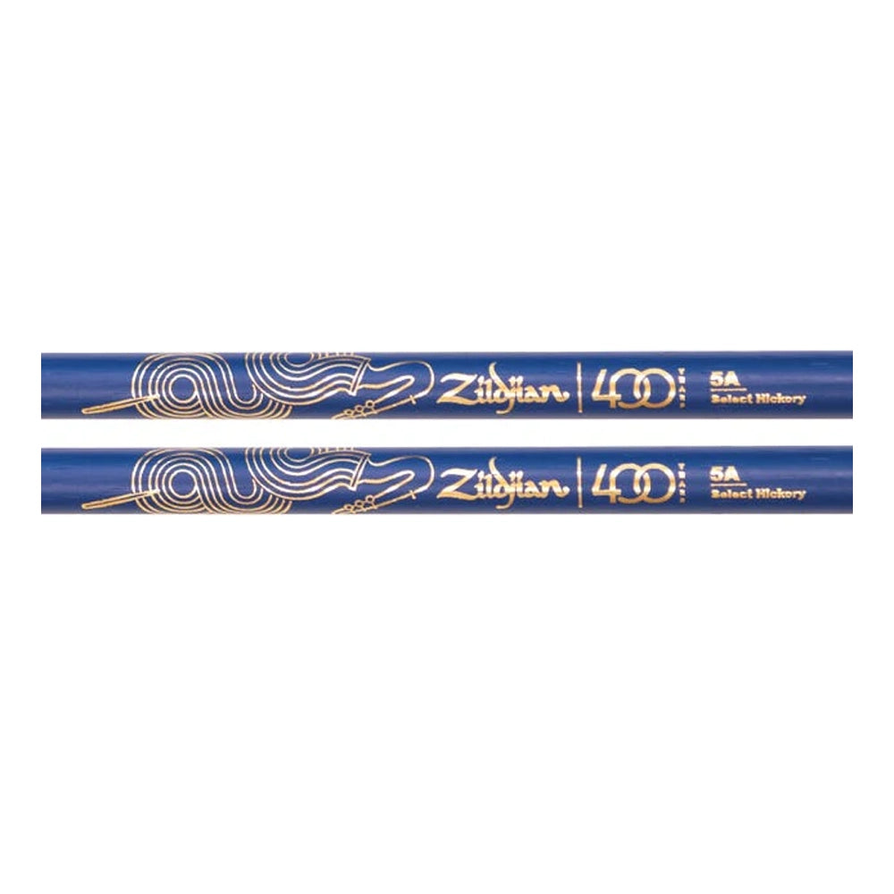 Zildjian 400th Anniversary Hickory 5A Drumsticks  - Painted Blue