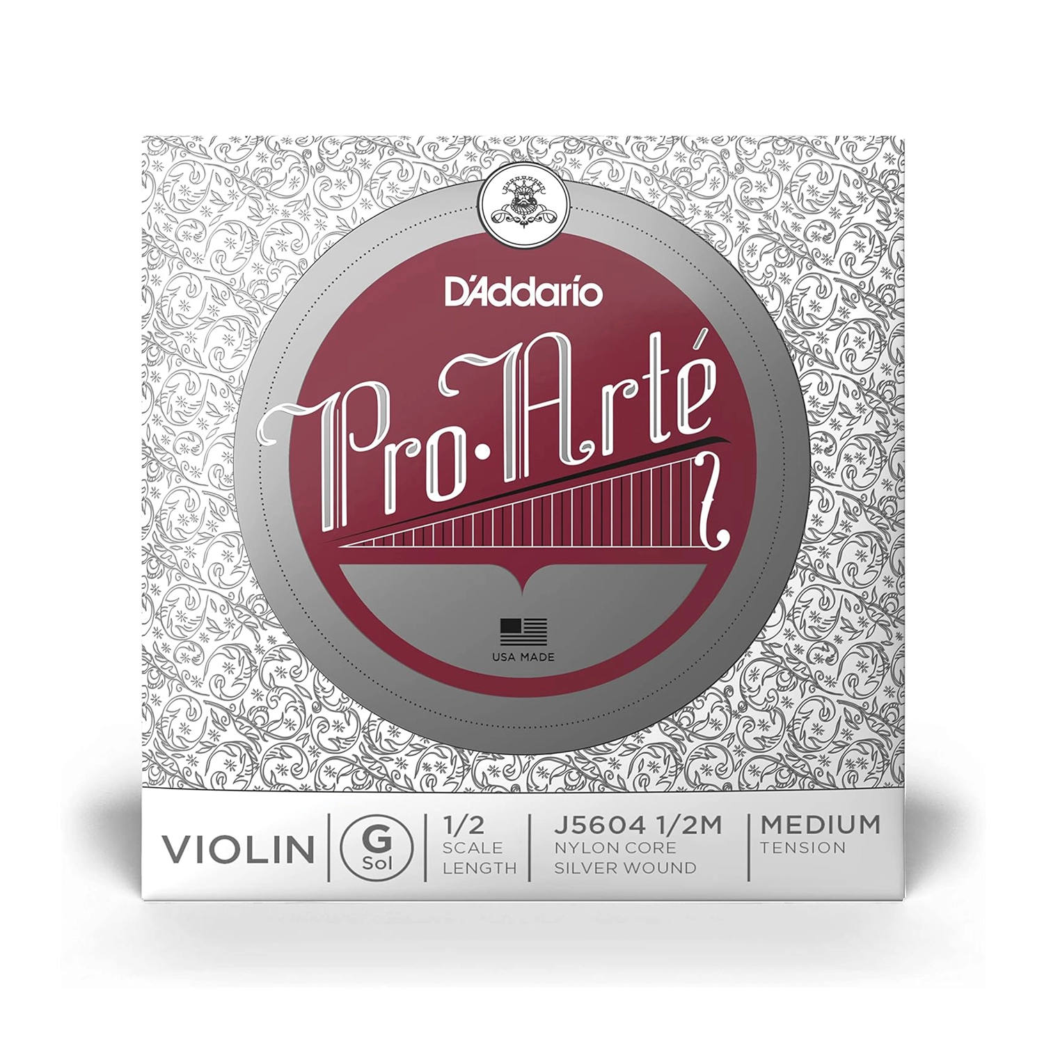 D'Addario Pro-Arté 1/2 Scale Medium Tension Single G String for Violin