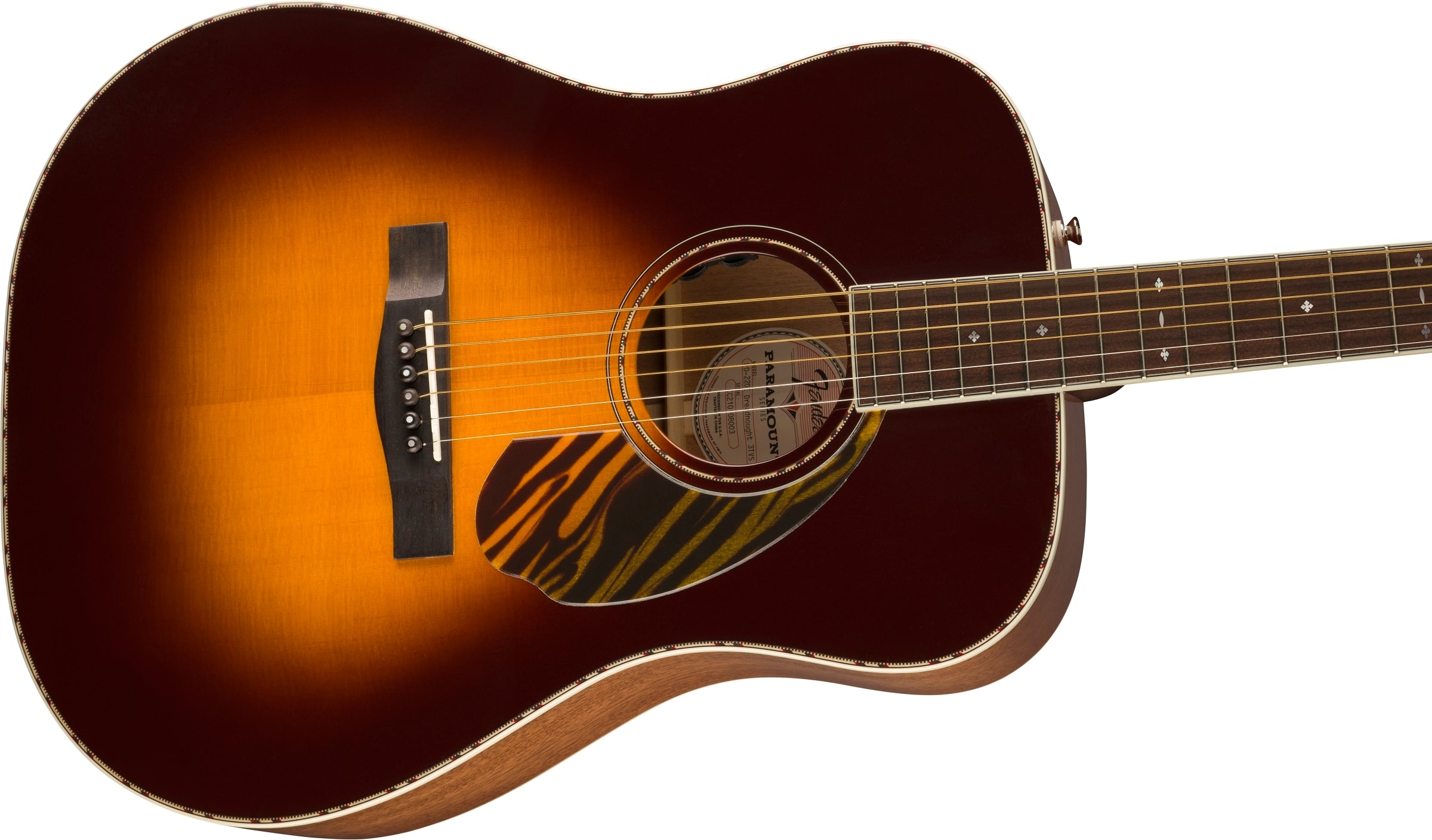 Fender PD-220E Dreadnought Acoustic-Electric Guitar - 3-Color Vintage Sunburst