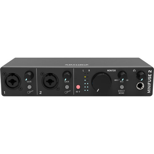 Arturia MiniFuse 2 Portable 2x2 USB Type-C Audio/MIDI Interface (Black)