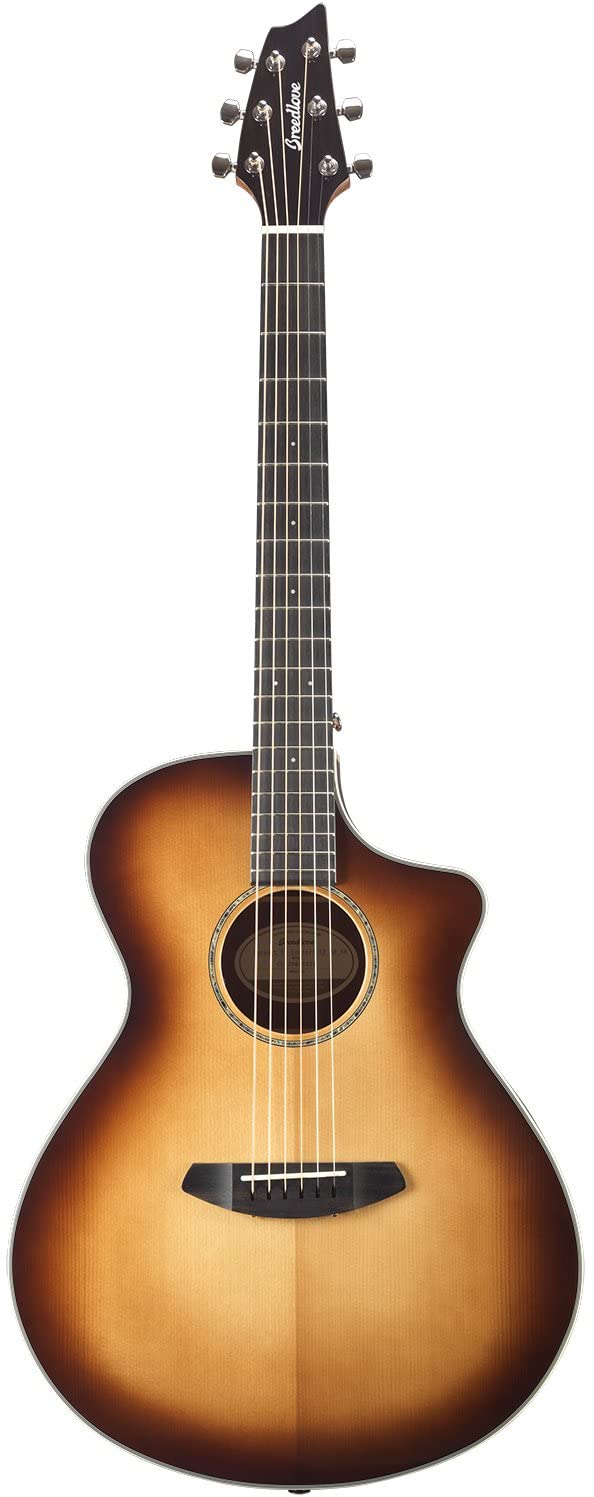 Guitarra acústica-eléctrica Breedlove Pursuit Exotic Concert Sunburst CE de Sitka y madera negra australiana