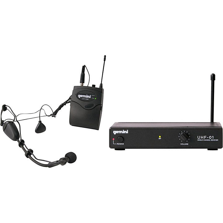 Gemini UHF-01HL Wireless Headset/Lavalier Combo System F2