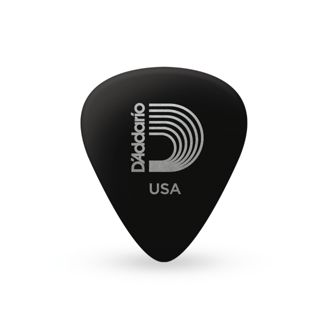 D'Addario Classic Celluloid Pick, Black - Medium Gauge (.70mm)