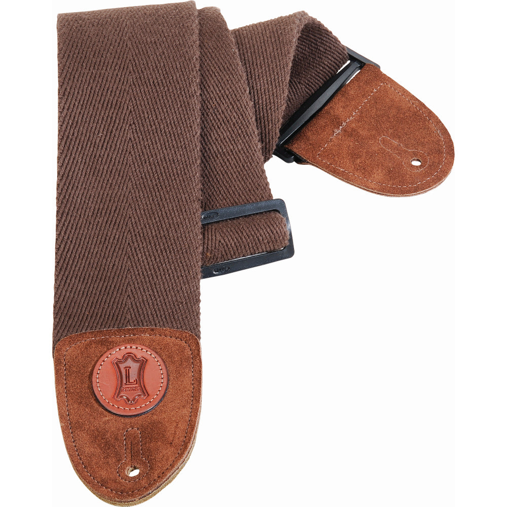 Levy's 3" Wide Cotton Bass Strap - Brown