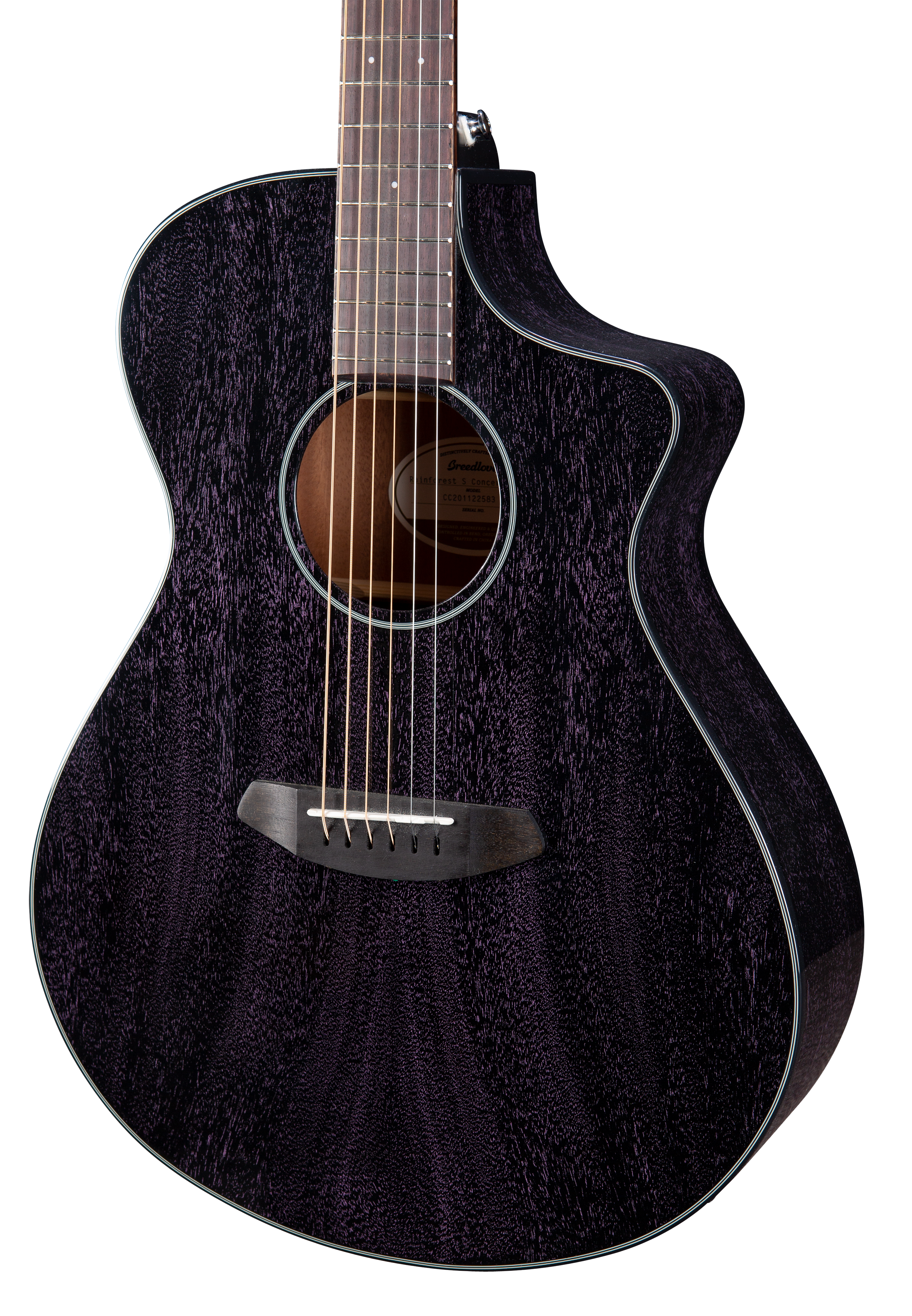 Breedlove Rainforest S African Mah Concert Acoustic-Electric Guitar - Orchid