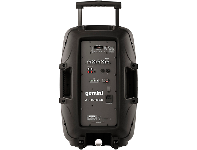 Gemini AS-15TOGO 15 in. Portable Wireless Bluetooth PA Loudspeaker