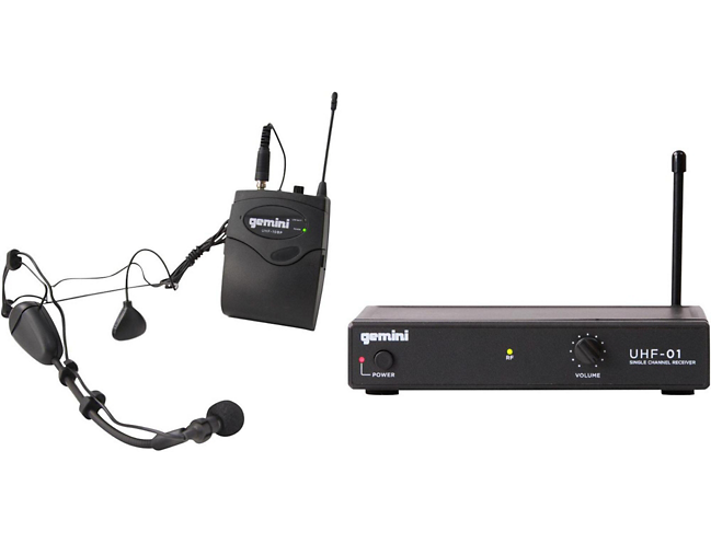 Gemini UHF-01HL Wireless Headset/Lavalier Combo System F1