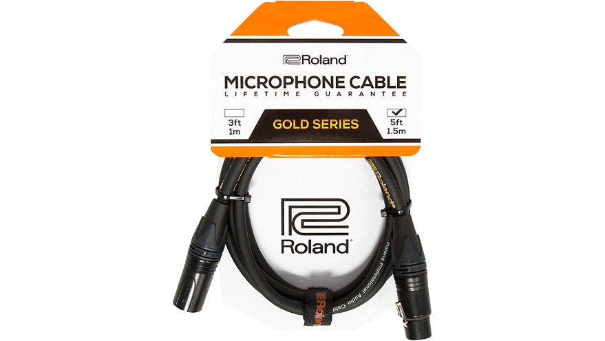 Roland Gold Series XLR Microphone Cable 5 ft. Black